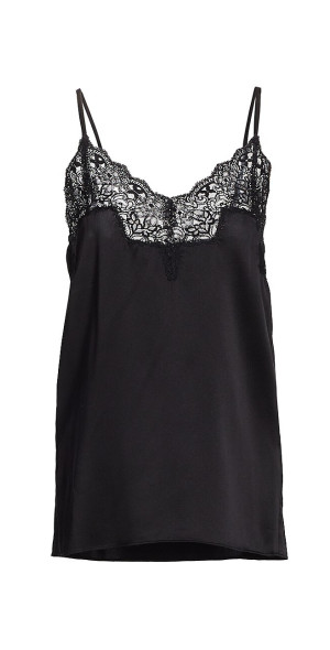 Emery Polka Dot Lace Trim Tank
