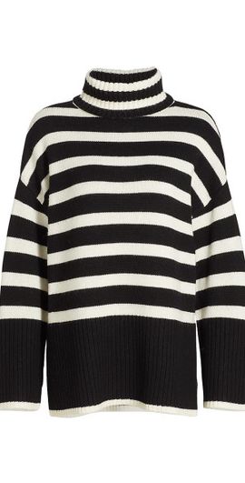 Design History Women's Striped Turtleneck Sweater