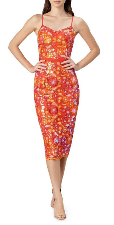 strapless open back dress Eliza Red Poppy Dress 3 main image 1