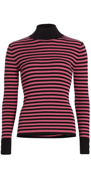 Elie Tahari Women's The Lex Striped Turtleneck Sweater