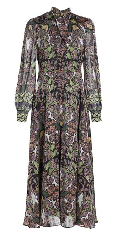 elie tahari aimee summer palace print midi dress Elie Tahari The Aimee Tiered Floral-Print Midi Dress