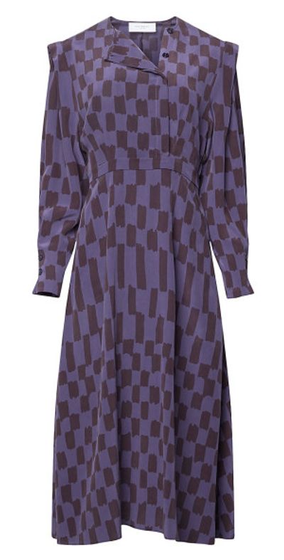 Equipment - Women's Rianne Silk Checkered Midi-Dress