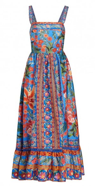 Farm Rio - Women's Stitched Garden Tiered Maxi Dress