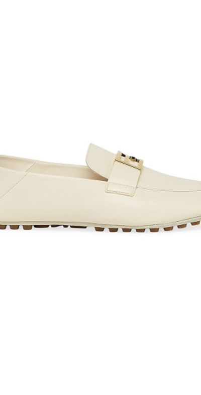 Fendi Women's Driver-Sole Leather Loafers