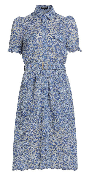 Generation Love Women's Claudia Lace Belted Shirtdress