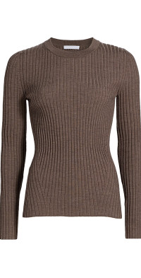 トップス helmut lang Knit brown Helmut Lang Apex Chunky Sweater in Taupe Melange | REVOLVE