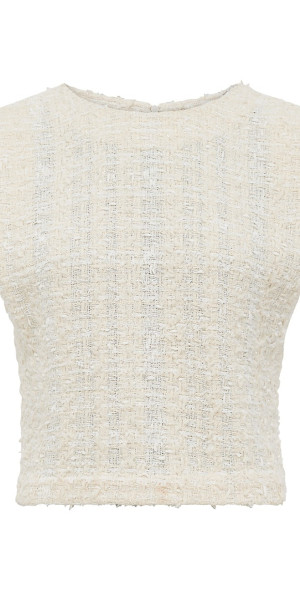 IRO - Women's Ophelys Fringed Tweed Top