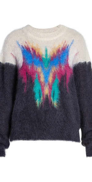 Isabel Marant Étoile Women's Eleana Abstract-Print Mohair-Blend Sweater