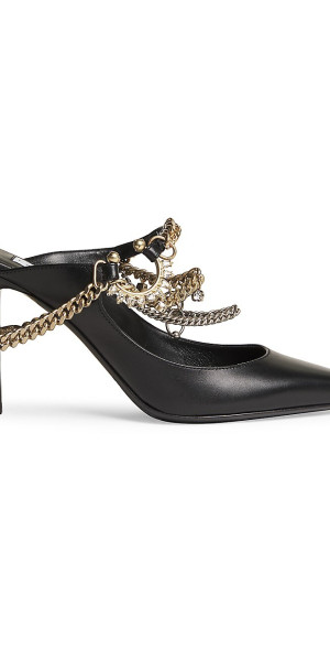 【24SS NEW】Jimmy Choo_woman/ BING ミュール 75 / Navy NWB JIMMY CHOO Bing Blue Patent Leather Pointed Toe Mules