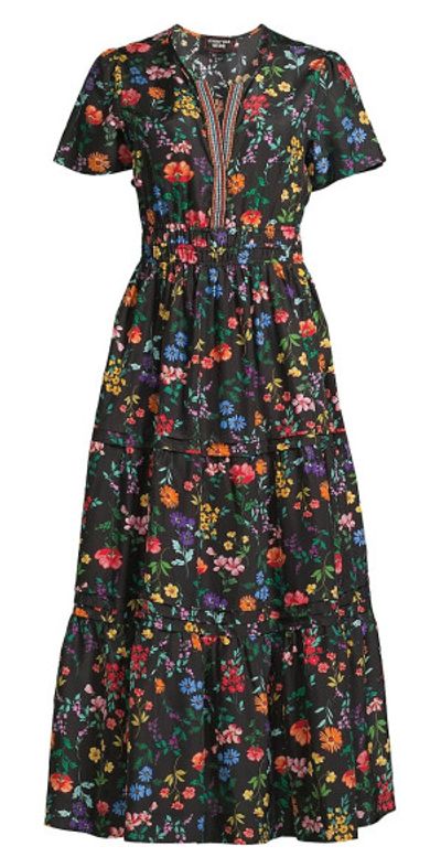 knee length dresses for ladies Elvia Ruffle Sleeve Midi Dress - Claret Polka Dot Red Chiffon Short Sleeve  Dress main image 1