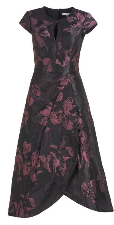 Kay Unger - Women's Massima Floral Jacquard Midi-Dress