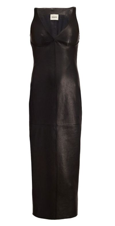chinese dress ladies Isak Woven Faux Leather Mini Dress Black main image 0