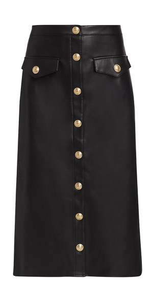 Alexandra Faux Leather Midi Skirt