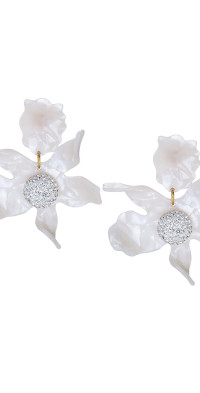 Lele Sadoughi Rita Ribbon Claw Clip - Charcoal Grey Felt Hair Clip, 3.25 Inch Width