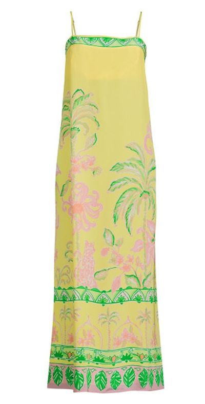 casual wedding dress fall VINTAGE 90S LILLY PULITZER DRESS • AQUA PALM TREE PRINT • TROPICAL ISL –  Vintage Clothing & Fashions main image 0