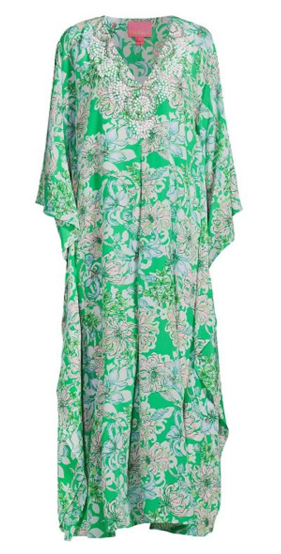 lilly pulitzer beaded dress LILLY PULITZER TIE FRONT BEADED DRESS main image 0