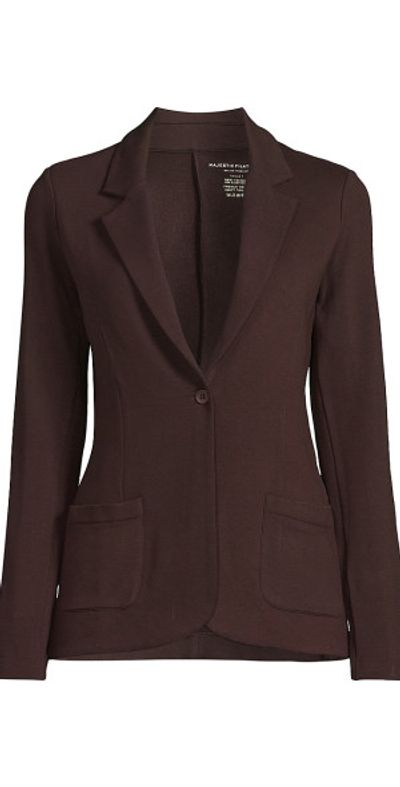 Majestic Filatures Women's Stretch Single-Breasted Blazer