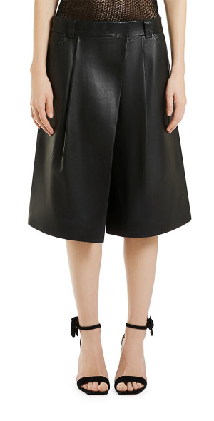 Angela Mele Milano Vegan Leather Bermuda Shorts NWT Size M