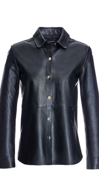 Maximilian Women's Leather Snap-Front Shirt