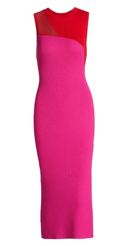 Milly - Women's Kyle Bi-Color Midi-Dress
