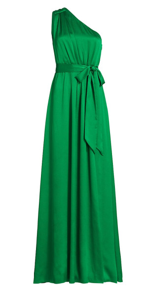 Monique One Shoulder Satin Maxi Gown (Espresso) main image 1