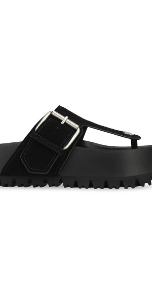 Naked Wolfe - Women's Vixen Black Suede Sandals