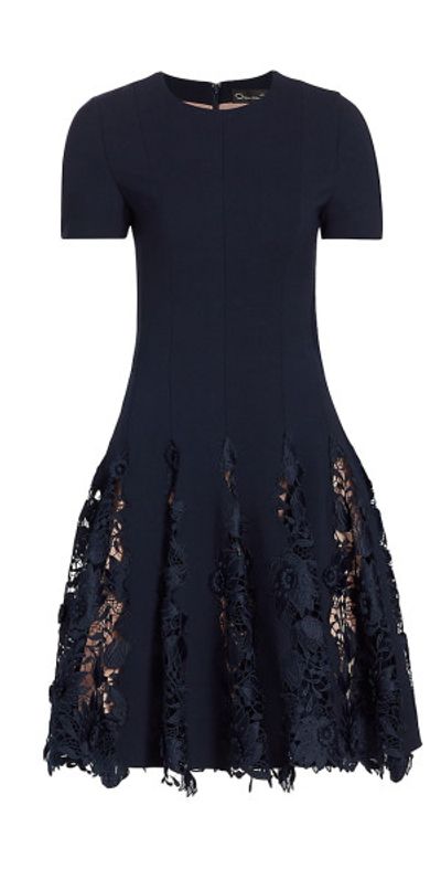 black ruffle mini dresses long sleeve Erdem Black Guipure Lace Short Sleeve Dress