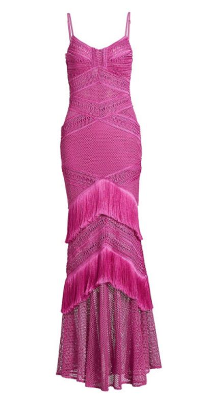 patbo fringe and mesh cutout maxi dress Patbo Fringe And Mesh Cutout Maxi Dress