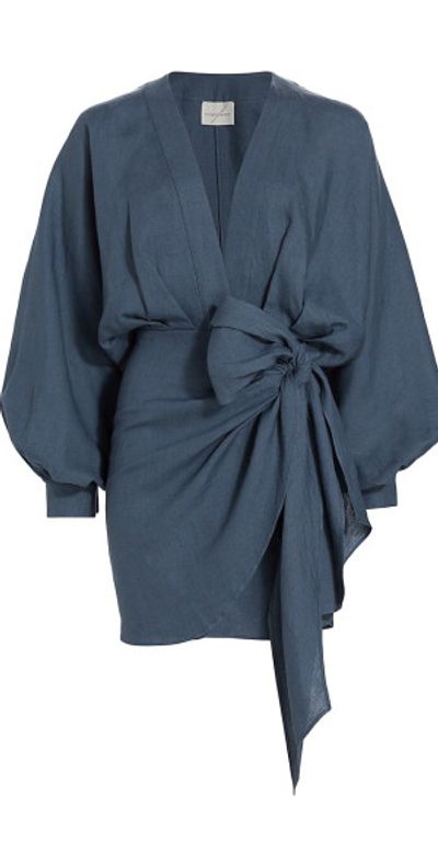 Piece of White - Women's Peony Wrap Minidress Piece of White - Women's Peony Wrap Minidress