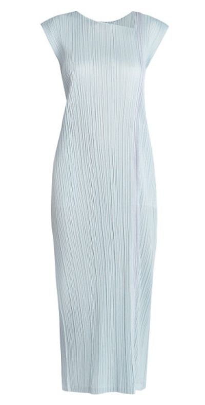 denim dress one shoulder One Shoulder Cut Out Detail Denim Midi Dress in Blue 16