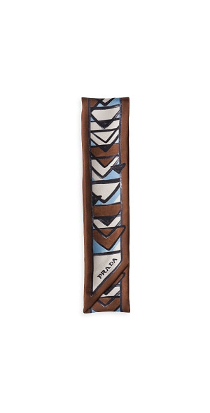 Prada - Women's Skinny Printed Silk Twill Rectangular Scarf