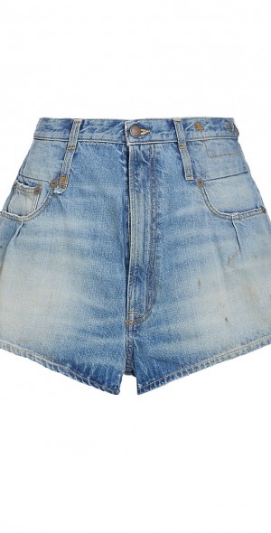 R13 Women S Double Belt Loop Venti Denim Shorts