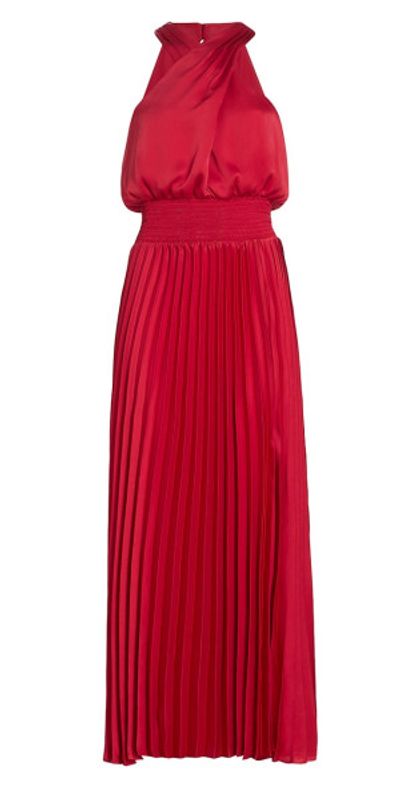 Ramy Brook - Women's Arina Halter Neck Pleated Maxi Dress