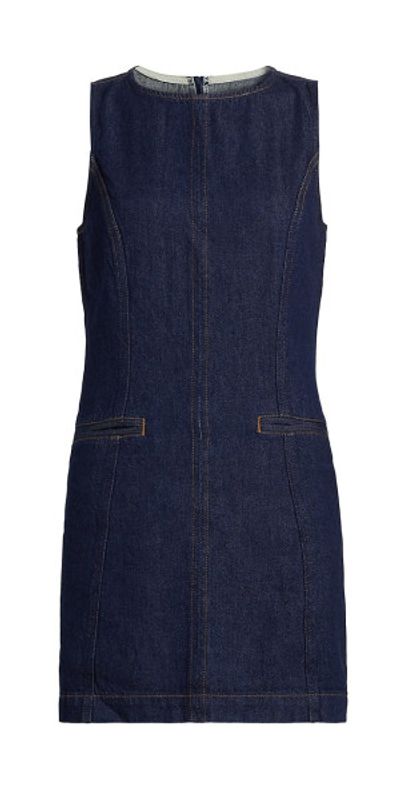 prettylittlething denim dress Pretty Little Things Large Color:Russet Brown Style:EC0011H Red Dress And Denim day wear This button