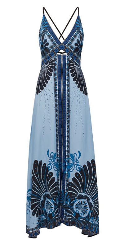 Reiss - Women's Emerson Printed Cut-Out Maxi Dress