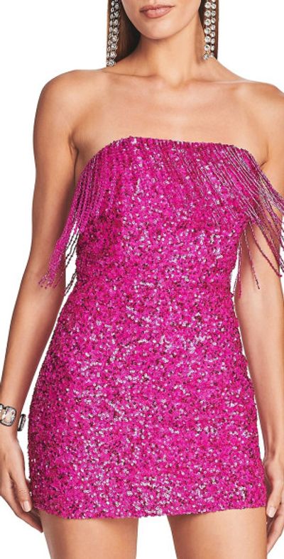 strapless open back dress Spaghetti Straps Hot Pink Tulle Sparkly Long Evening Prom Dresses, Cus –  BubbleGowns main image 1