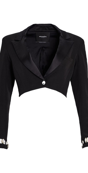 Retrofête Black And White Cotton Blazer main image 1