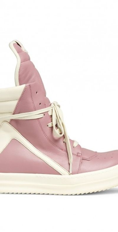 Rick Owens Women's Geobasket Leather Platform Sneakers