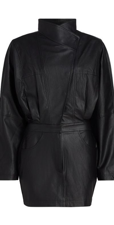 leather beige dress Look At You Camel Brown Faux Leather Dress, Medium - The Mint Julep Boutique main image 0