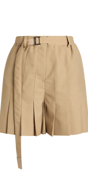 Sacai - Women's Belted Pleated Shorts