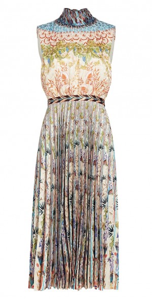 Oona Satin Sophie Flower Midi Dress
