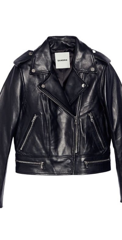 Sandro Women's Siouxie Leather Biker Jacket