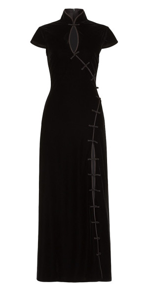 Sau Lee - Women's Vanessa Velvet Keyhole Maxi Dress