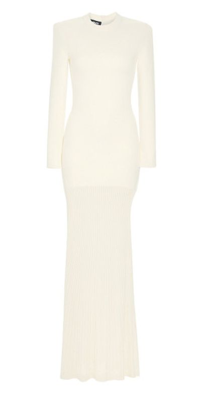 cream knit maxi dress Twilight Moments Long Sleeve Knit Dress Cream