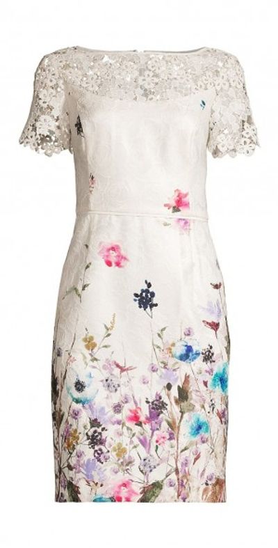 Shani - Women's Printed Jacquard Sheath Dress