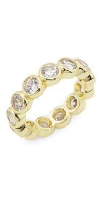 Shashi
 14K Goldplated & Cubic Zirconia Criss Cross Stud Earrings main image 1