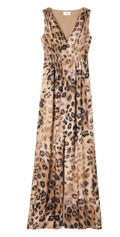 chinese dress ladies Leopard Print Cowl Neck Off the Shoulder Midi Dress