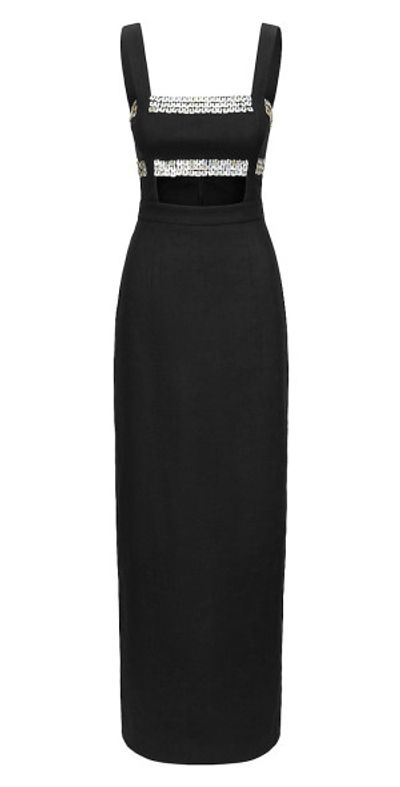 Staud - Women's Mickey Linen Embellished Maxi Dress