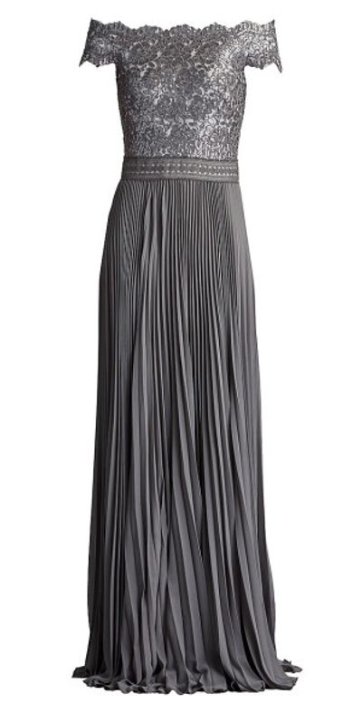 Tadashi Shoji Women's Sequined Lace Off-The-Shoulder Gown