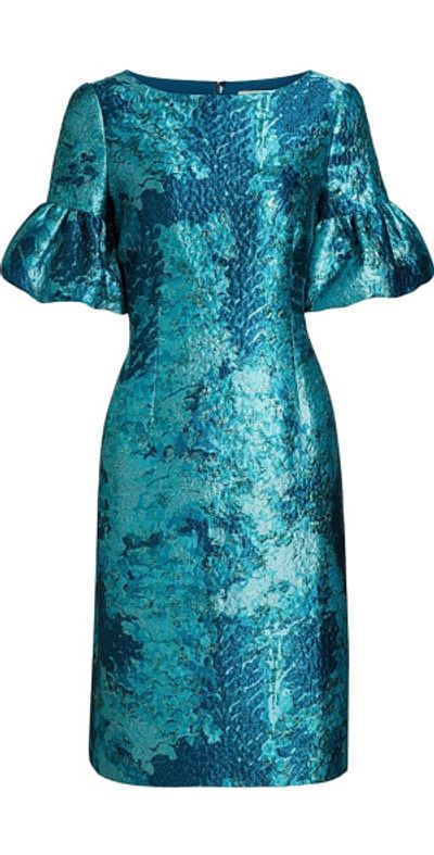teri jon by rickie freeman cocktail dress Lace Short Sleeve High Low Dress